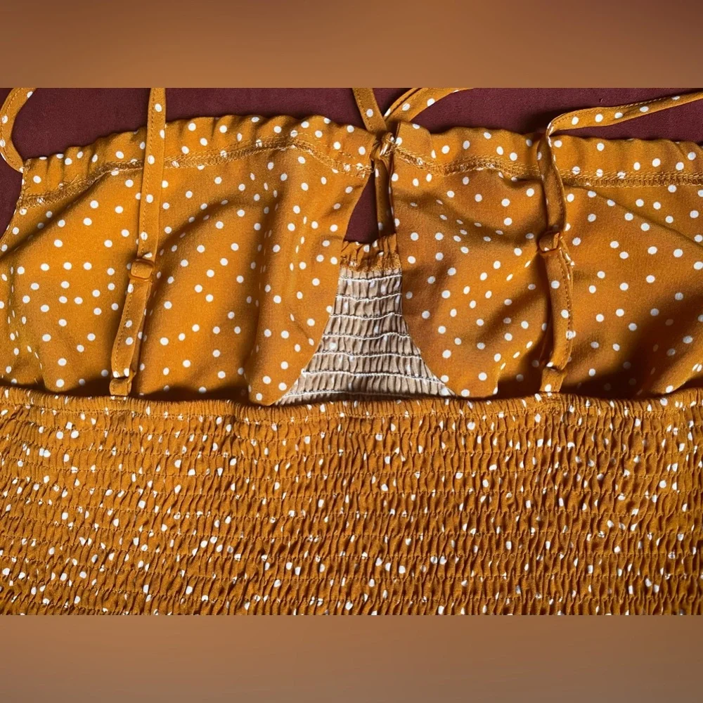 Orange polka dot crop top XL - Picture 9 of 9